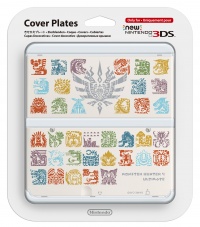 New 3DS Cover Plate - Monster Hunter 4 (White)