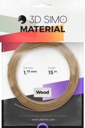 3Dsimo Filament WOOD - brązowy 15m