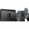 Nintendo Switch console with gray Joy-Con