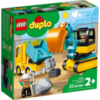 LEGO DUPLO® Town 10931 Koparka samochodowa i gąsienicowa
