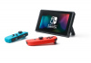 Nintendo Switch console with neon blue&red Joy-Con